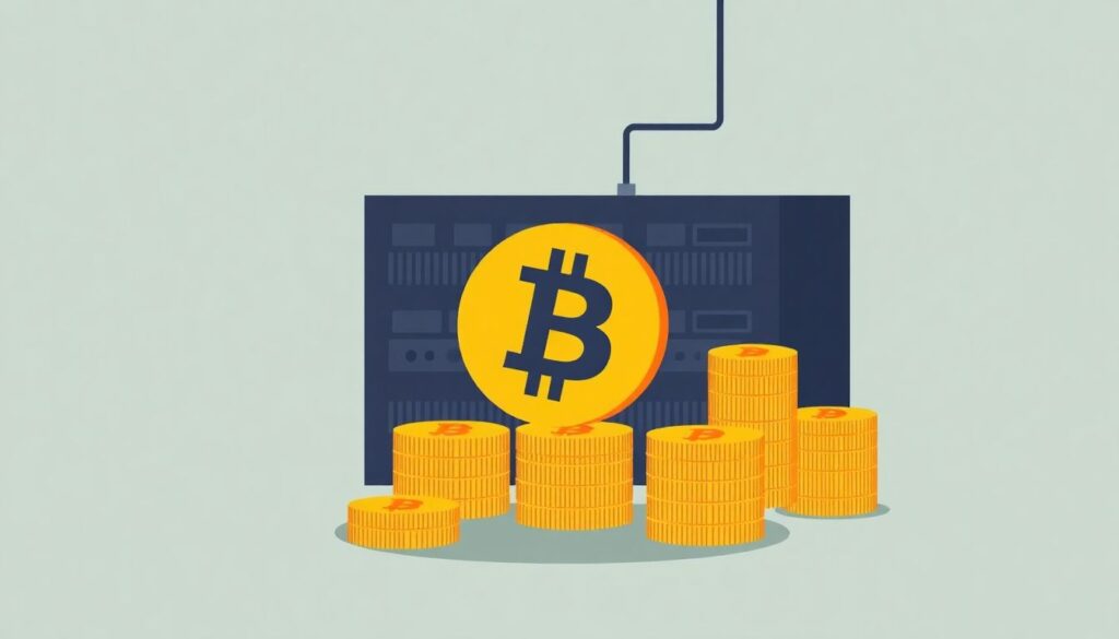 Bitcoin mining: hashrate, difficulty, and fees - иллюстрация