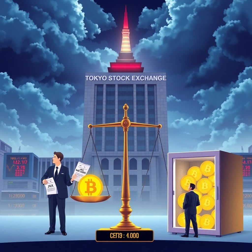 Japan exchange group may tighten rules for listed firms holding bitcoin as treasury assets