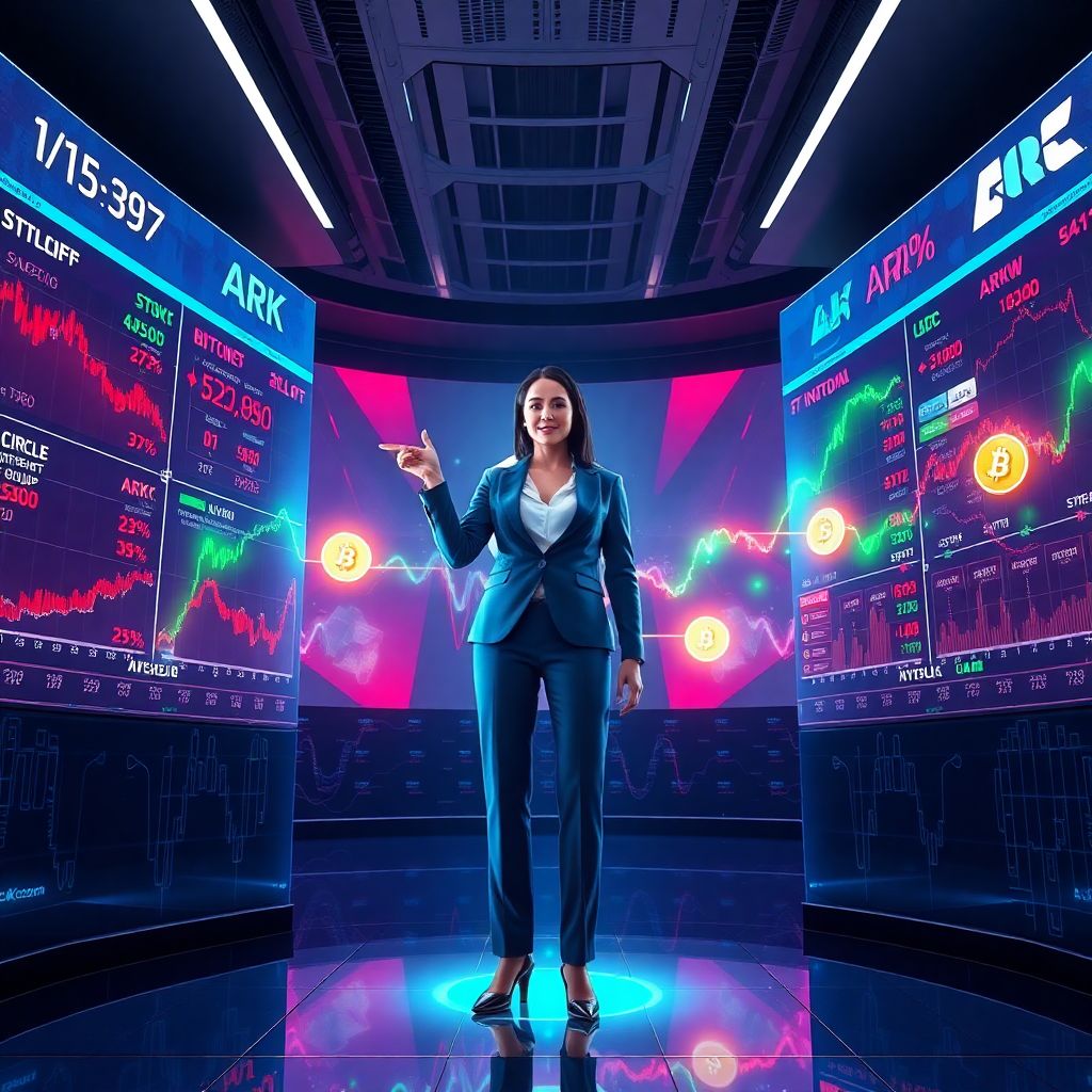 Cathie wood’s Ark doubles down on circle, bitmine and bullish as crypto stocks fall