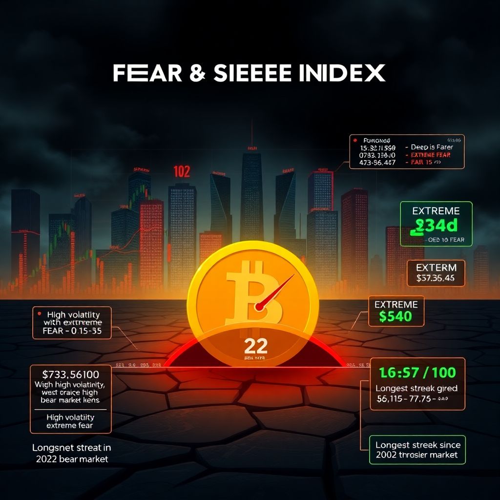 Bitcoin extreme fear streak hits 16 days, echoing 2022 bear panic