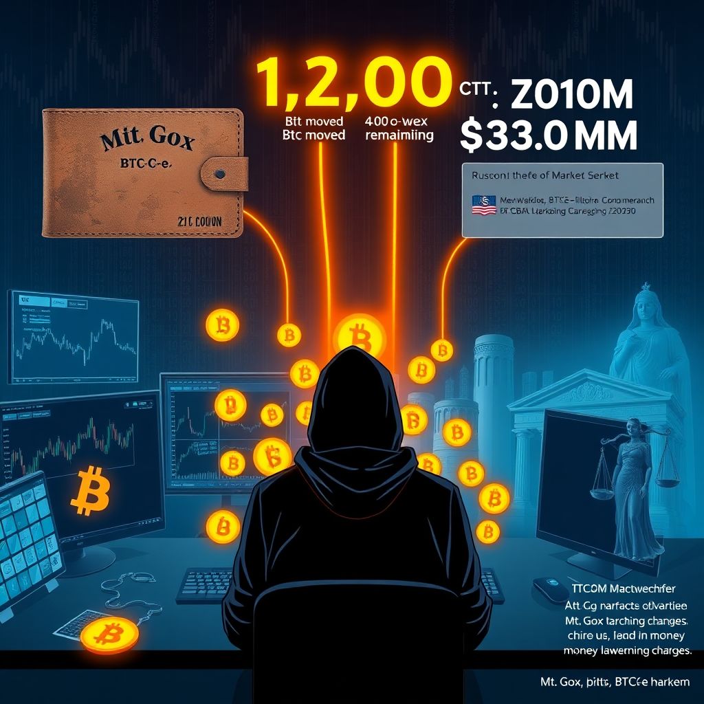 Mt.. Gox hacker moves 1,300 Btc as $360m stash tests bitcoin market