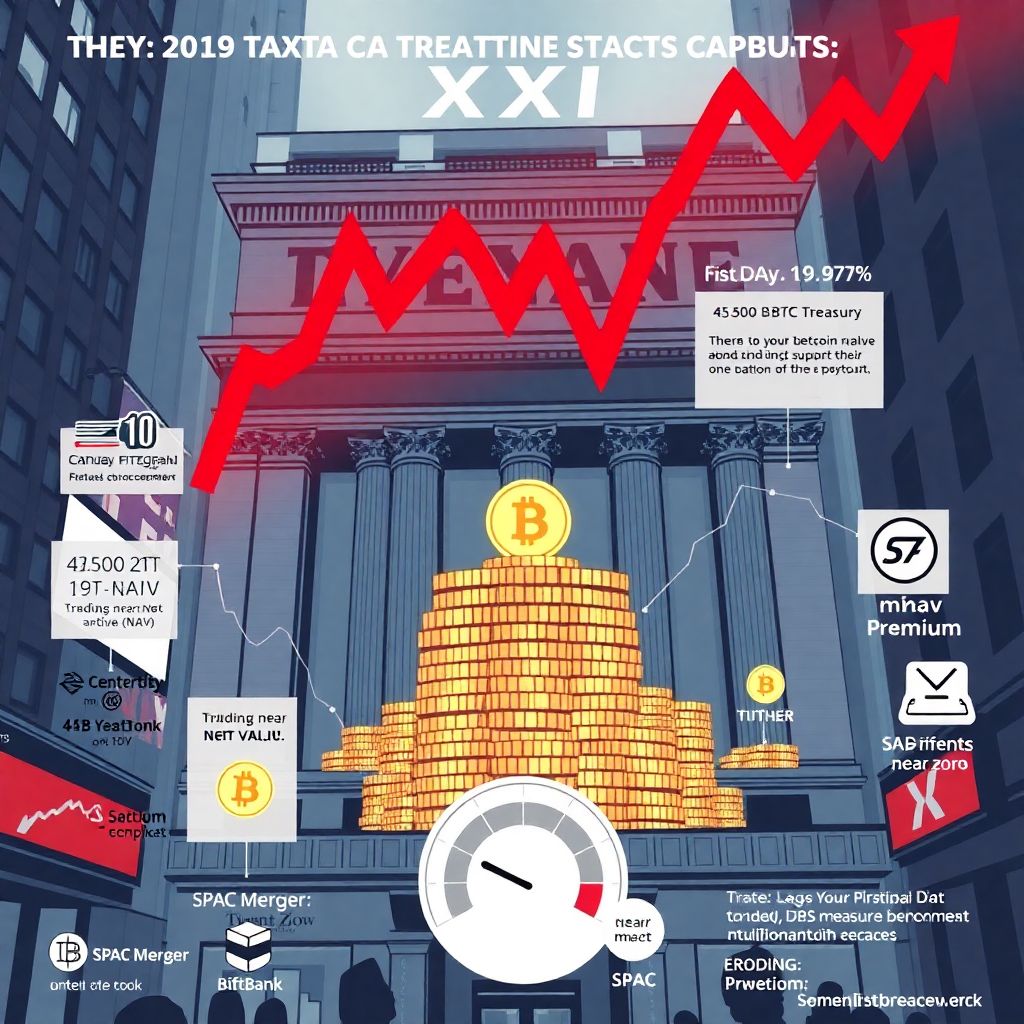 Why twenty one’s first-day drop matters for bitcoin-backed stocks and investors