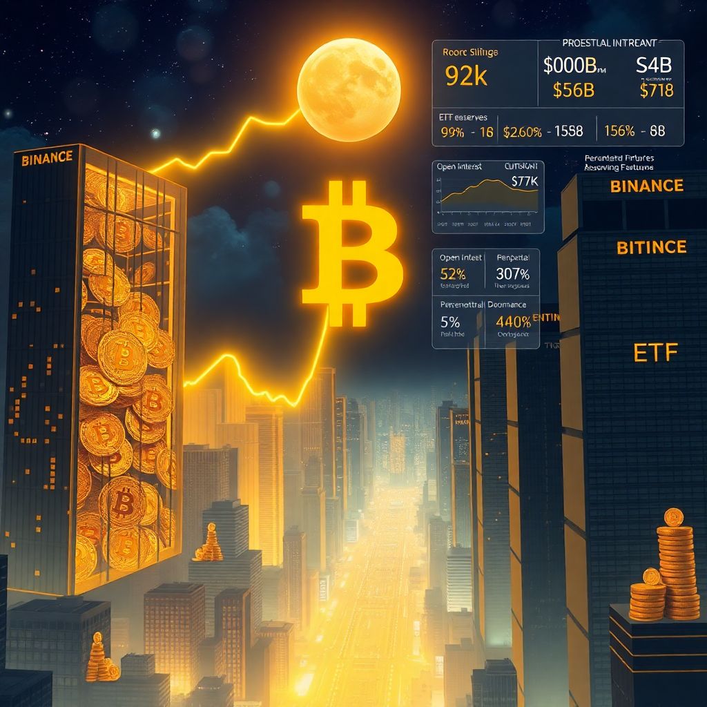 Binance bitcoin reserves shrink as Btc price targets $100k amid liquidity squeeze