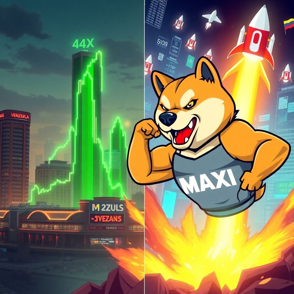 Venezuelan stocks soar 44x, but crypto meme coin maxi doge moves even faster