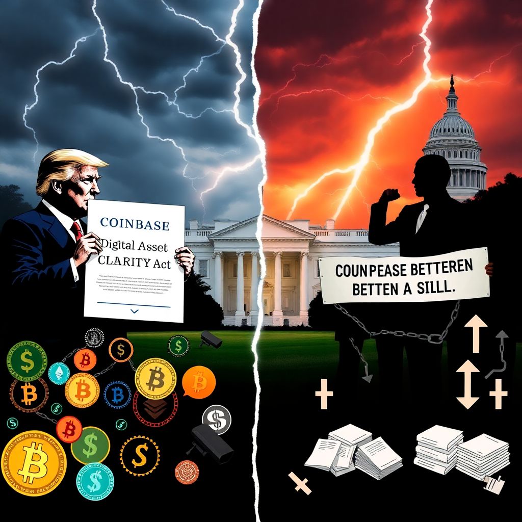 White house vs coinbase: trump’s Clarity crypto bill and stablecoin fight