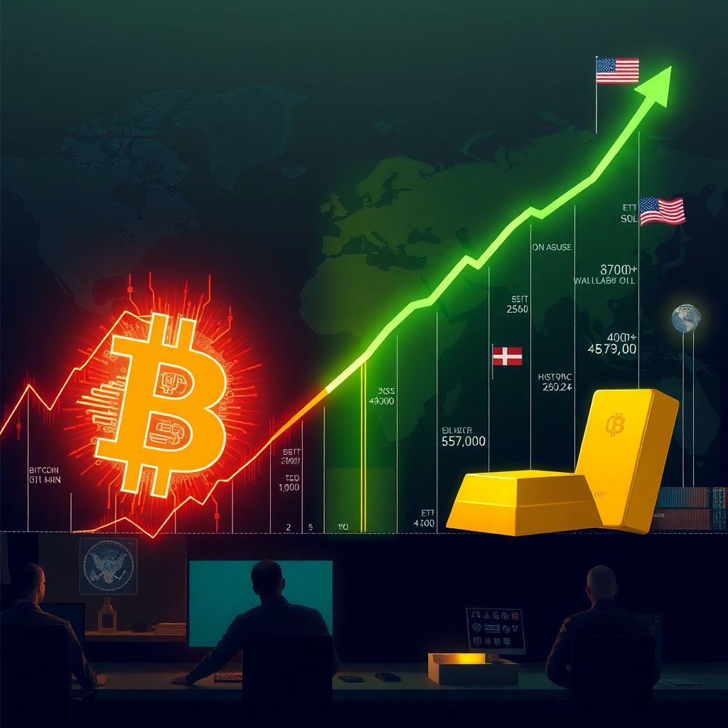 Bitcoin realized losses mount as gold hits record highs amid risk-off shift