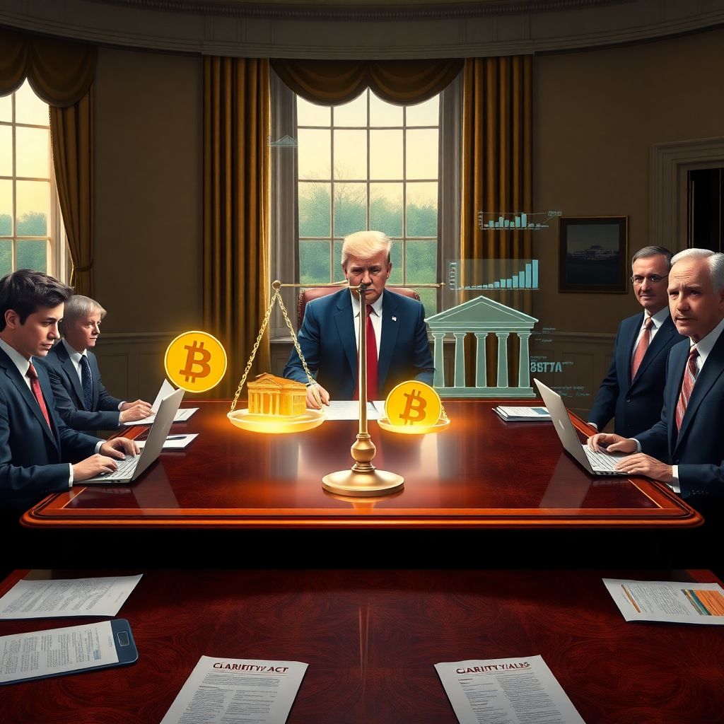 Trump’s crypto bill push: Clarity act, stablecoin yields and impact