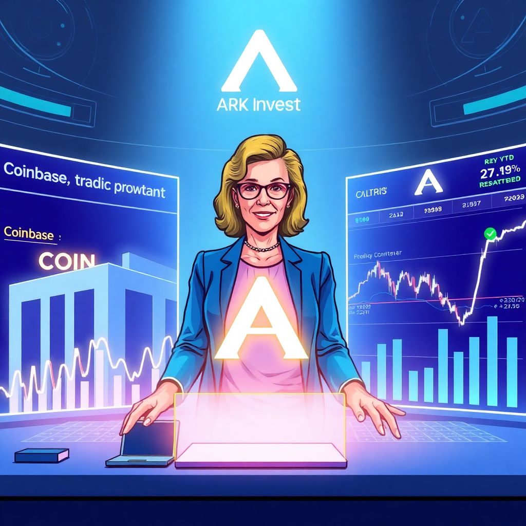 Ark trims coinbase stake again, rotates into bullish as crypto Etf weakness persists