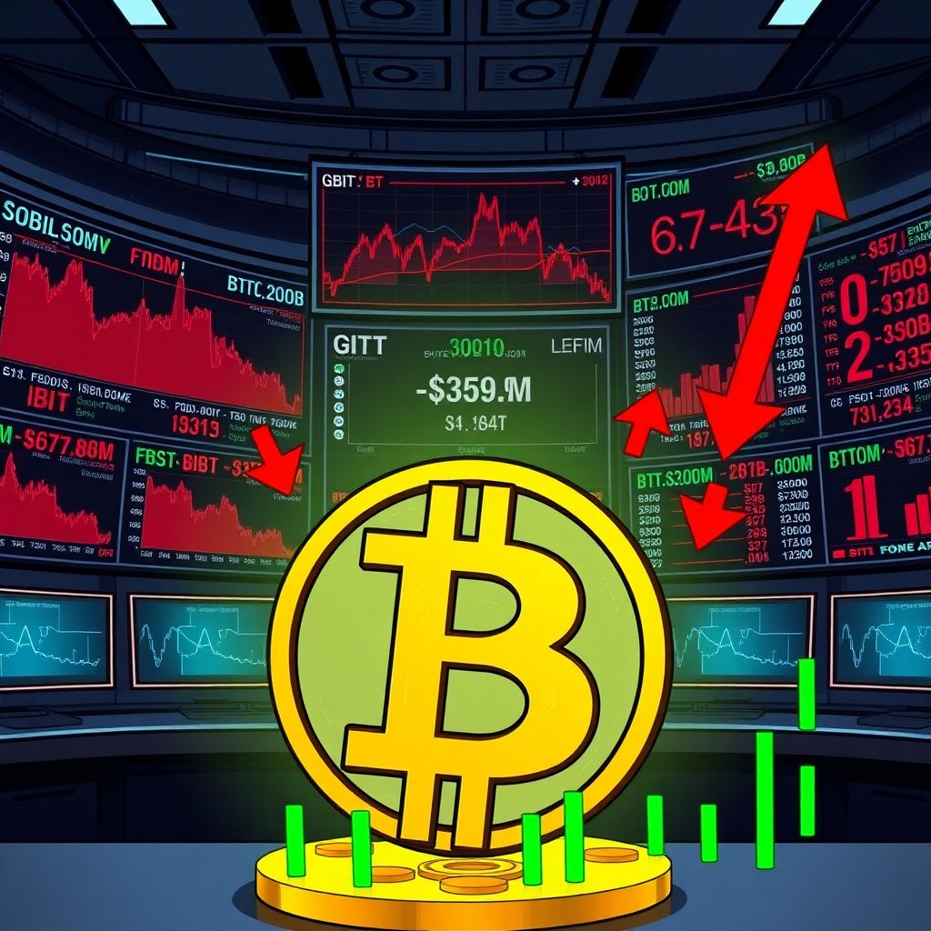 Bitcoin spot etfs log $360m weekly outflows, extend month-long losing run