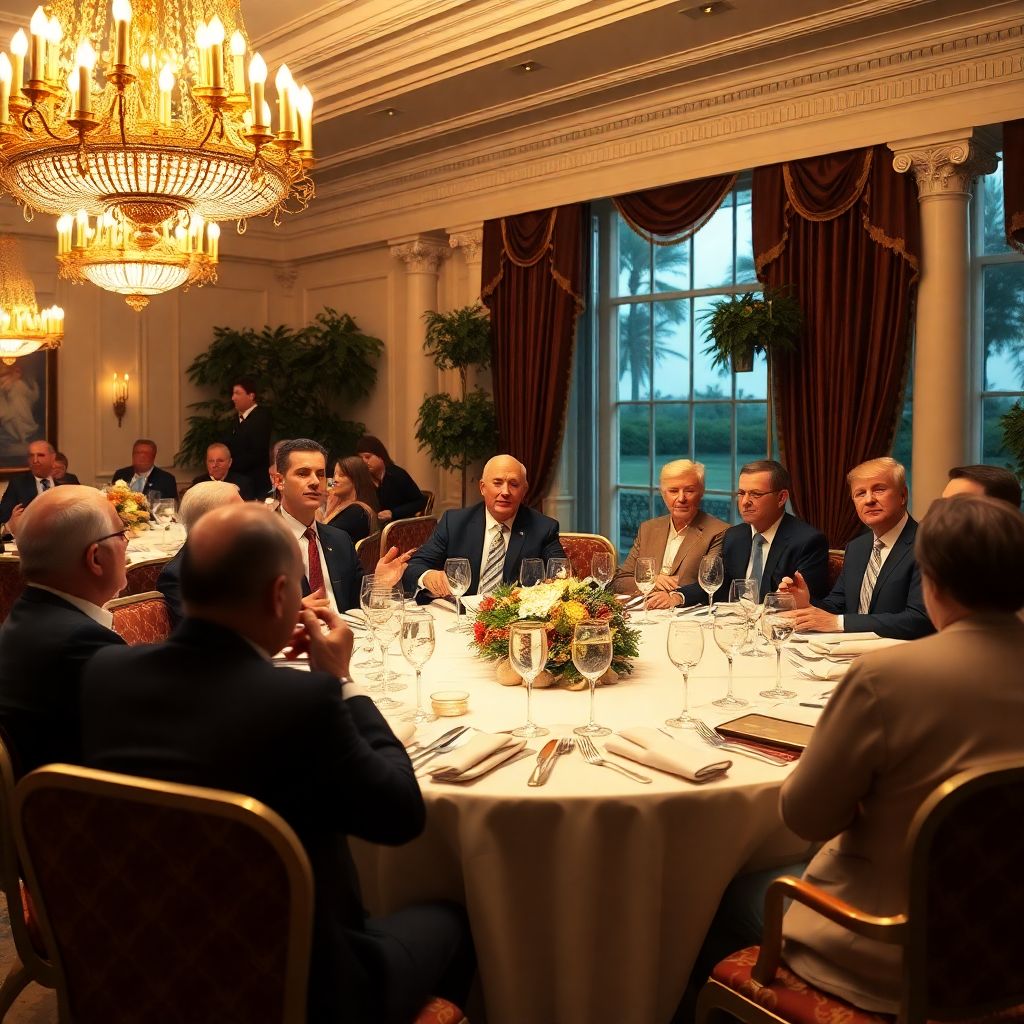 Trump whales load up as mar-a-lago luncheon nears amid price slump and controversy